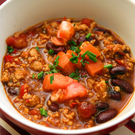 Veganes Chili-Brünings Partyservice